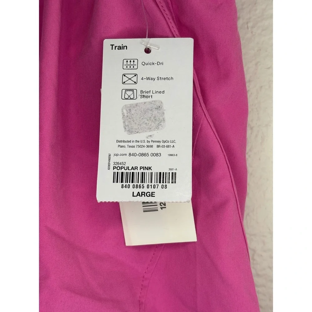 Xersion Running Shorts Large NEW Popular Pink Mid-Rise Quick-Dri Brief Lined